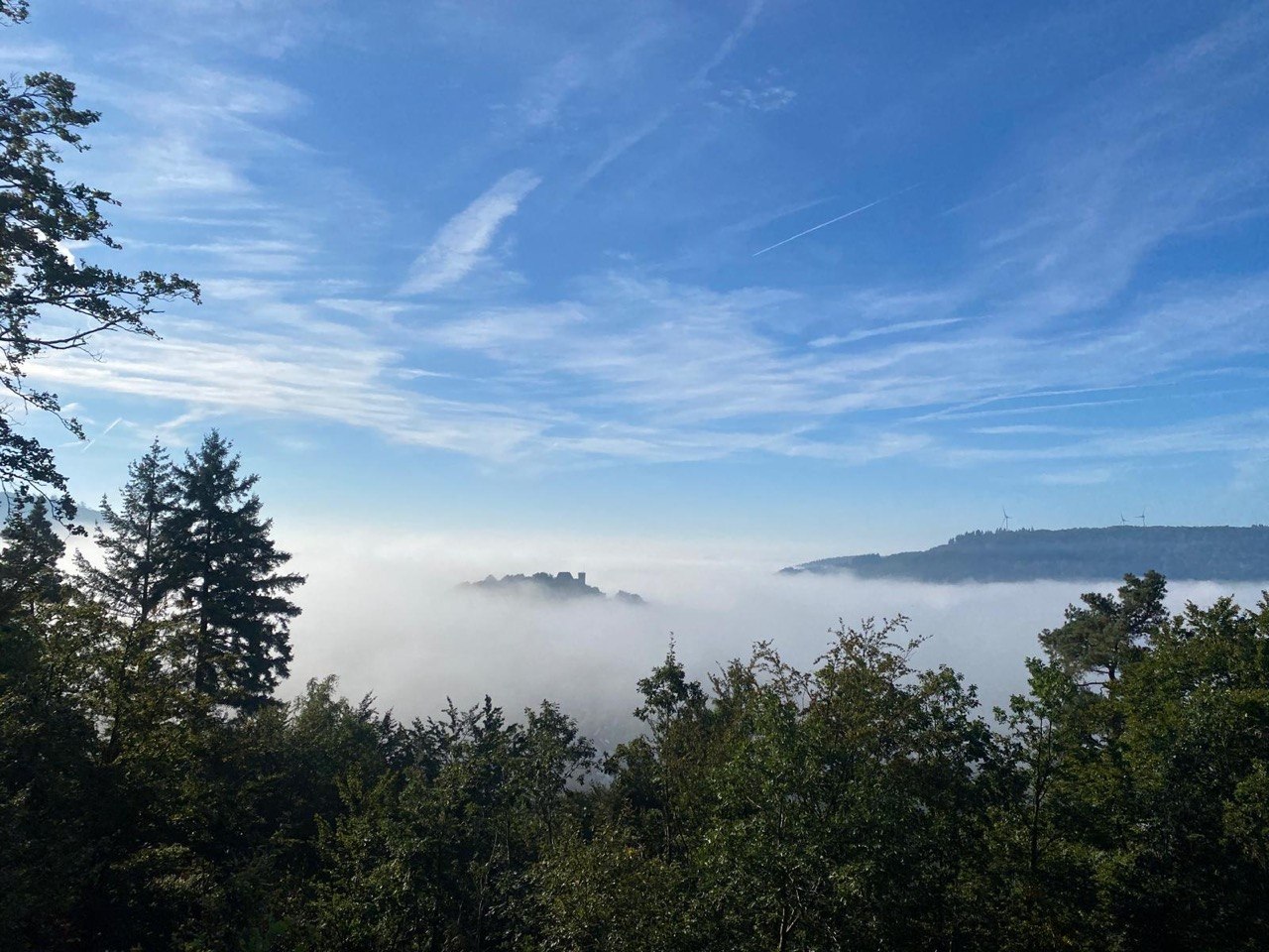 Burg Biedenkopf im Morgennebel